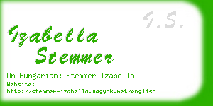 izabella stemmer business card
